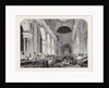 Preparation in St. Paul's Cathedral, for the Funeral of the Duke: The Nave, by Gaslight, 1852 by Anonymous