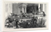 Preparation in St. Paul's Cathedral, for the Funeral of the Duke: Side Aisle, by Gaslight, 1852 by Anonymous