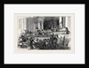 Preparation in St. Paul's Cathedral, for the Funeral of the Duke: Side Aisle, by Gaslight, 1852 by Anonymous