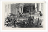 Preparation in St. Paul's Cathedral, for the Funeral of the Duke: Side Aisle, by Gaslight, 1852 by Anonymous