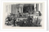 Preparation in St. Paul's Cathedral, for the Funeral of the Duke: Side Aisle, by Gaslight, 1852 by Anonymous
