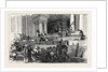Preparation in St. Paul's Cathedral, for the Funeral of the Duke: Side Aisle, by Gaslight, 1852 by Anonymous