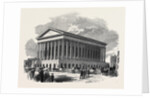 Birmingham Musical Festival, Arrival of the Company at the Town Hall, 1852 by Anonymous