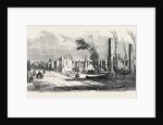 Ruins of the Great Fire at Montreal, St. Denis Street, Near the Bishop's Church, 1852 by Anonymous