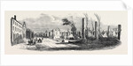 Ruins of the Great Fire at Montreal, St. Denis Street, Near the Bishop's Church, 1852 by Anonymous