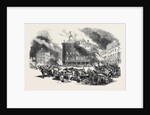 Great Fire at Montreal: Dalhousie Square, Hay's House, 1852 by Anonymous