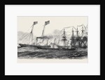 Her Majesty's Cruise, the Royal Squadron Leaving the Isle of Wight, 1852 by Anonymous