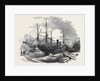 The Indus Steamship Partly Destroyed by Fire, in Messrs. Wigram's Dry Dock, Blackwall, 1852 by Anonymous