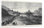 The Afghan War: The Ishpola Tope with Line of March in the Dry Bed of the Khyber River 1879 by Anonymous