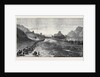 The Afghan War: The Ishpola Tope with Line of March in the Dry Bed of the Khyber River 1879 by Anonymous
