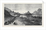 The Afghan War: The Ishpola Tope with Line of March in the Dry Bed of the Khyber River 1879 by Anonymous