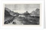 The Afghan War: The Ishpola Tope with Line of March in the Dry Bed of the Khyber River 1879 by Anonymous