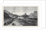 The Afghan War: The Ishpola Tope with Line of March in the Dry Bed of the Khyber River 1879 by Anonymous
