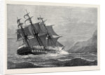 The American Frigate Constitution on Shore at Swanage Point 1879 by Anonymous