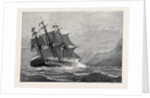 The American Frigate Constitution on Shore at Swanage Point 1879 by Anonymous