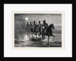 The Afghan War: A Raid against the Momunds. The 11th Bengal Lancers Crossing the Kunar River 1879 by Anonymous
