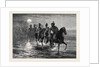 The Afghan War: A Raid against the Momunds. The 11th Bengal Lancers Crossing the Kunar River 1879 by Anonymous