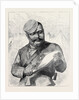 Afghan Sketches: A Goorkha Sharpening His Kookree 1879 by Anonymous