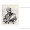 Afghan Sketches: A Goorkha Sharpening His Kookree 1879 by Anonymous