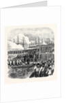 Embarkation of the Sultan at Clarence Yard Portsmouth for the Naval Review UK 1867 by Anonymous