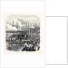 Embarkation of the Sultan at Clarence Yard Portsmouth for the Naval Review UK 1867 by Anonymous
