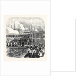 Embarkation of the Sultan at Clarence Yard Portsmouth for the Naval Review UK 1867 by Anonymous