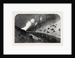Goods Train on Fire Run Into by an Express Mail Train on the Caledonian Railway UK 1867 by Anonymous