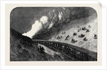 Goods Train on Fire Run Into by an Express Mail Train on the Caledonian Railway UK 1867 by Anonymous