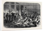 The British Expedition to Abyssinia: Preparing Compressed Forage at the Globe Wharf Regent's Canal Mile-End-Road UK 1867 by Anonymous