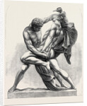 The International Exhibition: The Grapplers Group in Bronzed Zinc, 1862 by Anonymous