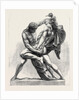 The International Exhibition: The Grapplers Group in Bronzed Zinc, 1862 by Anonymous