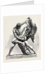 The International Exhibition: The Grapplers Group in Bronzed Zinc, 1862 by Anonymous