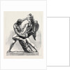 The International Exhibition: The Grapplers Group in Bronzed Zinc, 1862 by Anonymous