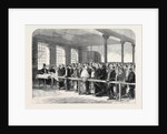 The Cotton Famine: Distributing Tickets for Bread Soup Meat Meal Coal Etc. At the Office of a District Provident Society Manchester 1862 by Anonymous