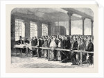 The Cotton Famine: Distributing Tickets for Bread Soup Meat Meal Coal Etc. At the Office of a District Provident Society Manchester 1862 by Anonymous