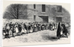 The Cotton Famine: Operatives Waiting for Their Breakfast in Mr. Chapman's Courtyard Mottram Near Manchester 1862 by Anonymous