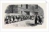 The Cotton Famine: Operatives Waiting for Their Breakfast in Mr. Chapman's Courtyard Mottram Near Manchester 1862 by Anonymous