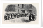 The Cotton Famine: Operatives Waiting for Their Breakfast in Mr. Chapman's Courtyard Mottram Near Manchester 1862 by Anonymous