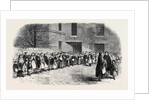 The Cotton Famine: Operatives Waiting for Their Breakfast in Mr. Chapman's Courtyard Mottram Near Manchester 1862 by Anonymous