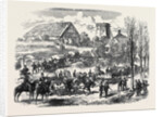 The Austro-Prussian War: Provender Waggons of the Prussian Army Passing the Saxon Frontier 1866 by Anonymous