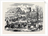 The Austro-Prussian War: Provender Waggons of the Prussian Army Passing the Saxon Frontier 1866 by Anonymous