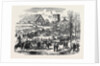 The Austro-Prussian War: Provender Waggons of the Prussian Army Passing the Saxon Frontier 1866 by Anonymous