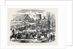 The Austro-Prussian War: Provender Waggons of the Prussian Army Passing the Saxon Frontier 1866 by Anonymous