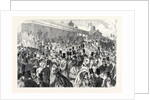 The Tribunes at Longchamps Before the Race for the Grand Prix De Paris France 1866 by Anonymous