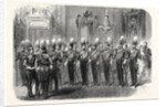 The Queen's Court: The Hon. Corps of Gentlemen-at-Arms on Duty at Buckingham Palace London UK 1866 by Anonymous