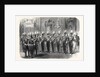 The Queen's Court: The Hon. Corps of Gentlemen-at-Arms on Duty at Buckingham Palace London UK 1866 by Anonymous