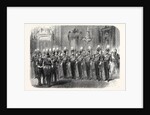 The Queen's Court: The Hon. Corps of Gentlemen-at-Arms on Duty at Buckingham Palace London UK 1866 by Anonymous