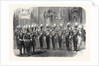 The Queen's Court: The Hon. Corps of Gentlemen-at-Arms on Duty at Buckingham Palace London UK 1866 by Anonymous