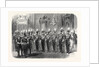 The Queen's Court: The Hon. Corps of Gentlemen-at-Arms on Duty at Buckingham Palace London UK 1866 by Anonymous
