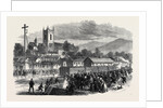 Opening of the Cork and Macroom Railway: Arrival of the First Train at Macroom Ireland 1866 by Anonymous